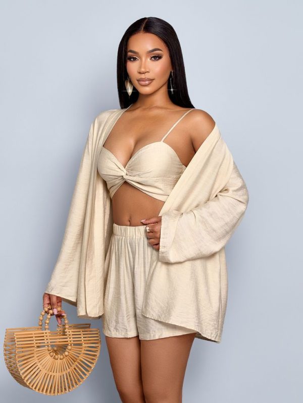 SOLERSUN Elegant And Sexy Casual Date Vacation Three Pieces Bikini