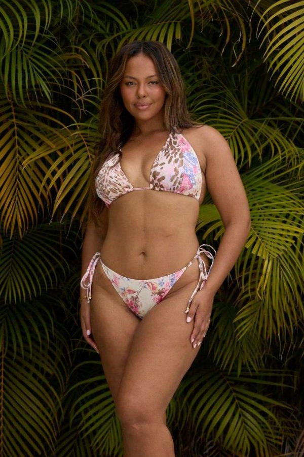 Aralina Curve Triangle Print Bikini Top Plus Size