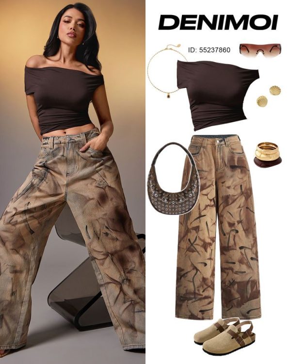Denimoi Abstract Wash Relaxed Fit Jeans
