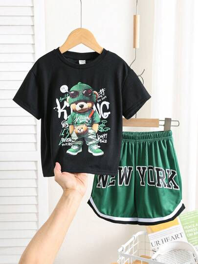 2 Packs Young Boy Casual Sports Set