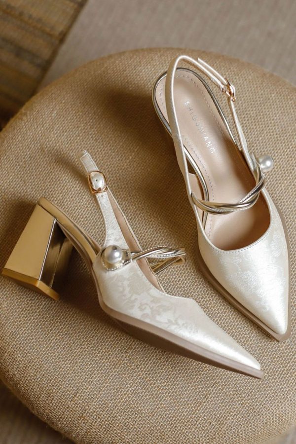 2025 Spring New Pointed Toe Slip-On High Heels
