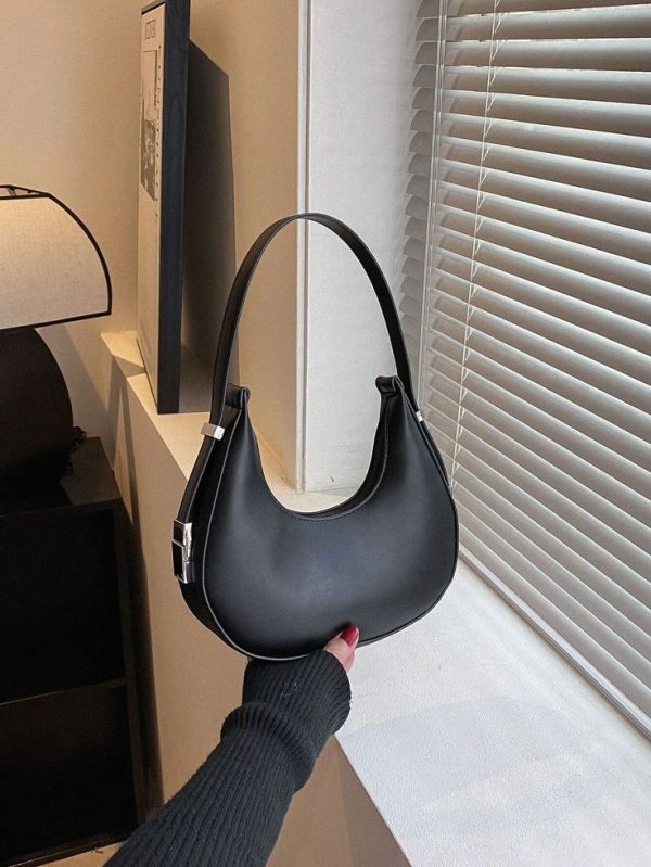 Women Solid Color Minimalist Hobo Bag