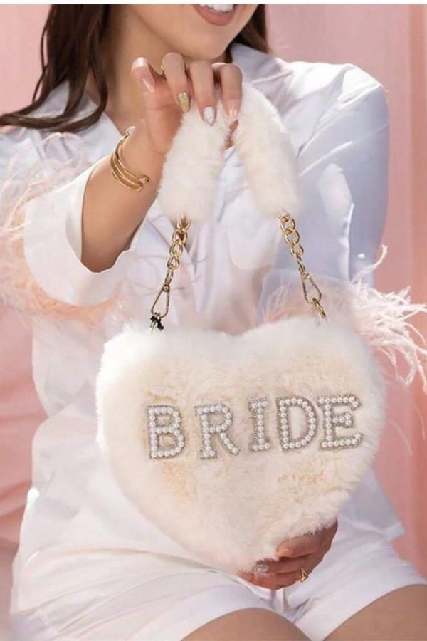 Fluffy Bride Heart Bag Bachelorette Party