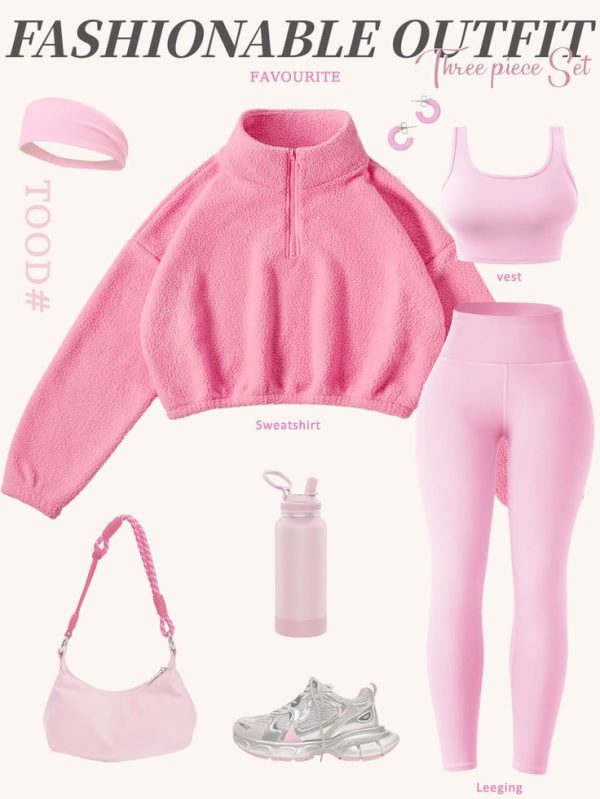 Easify SHEIN Sport 3-Piece Women Casual Sports Set