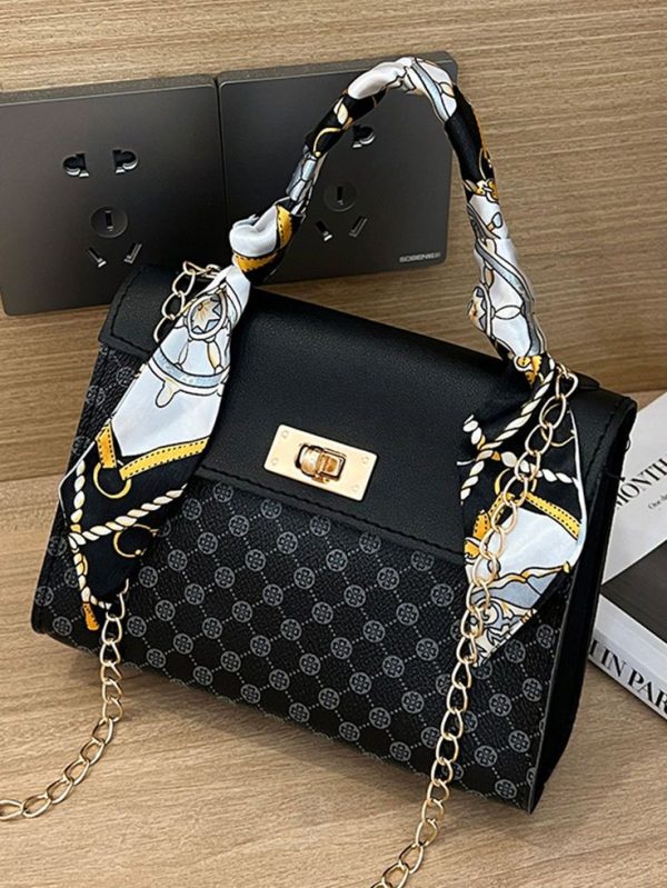 New Fashion Mini Silk Scarf Crossbody Chain Bag