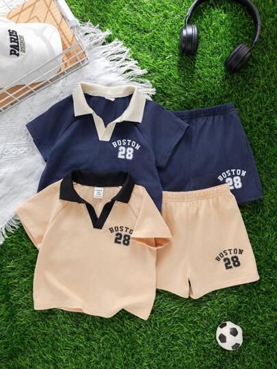 Short Sleeve Polo Shirt & Shorts Set