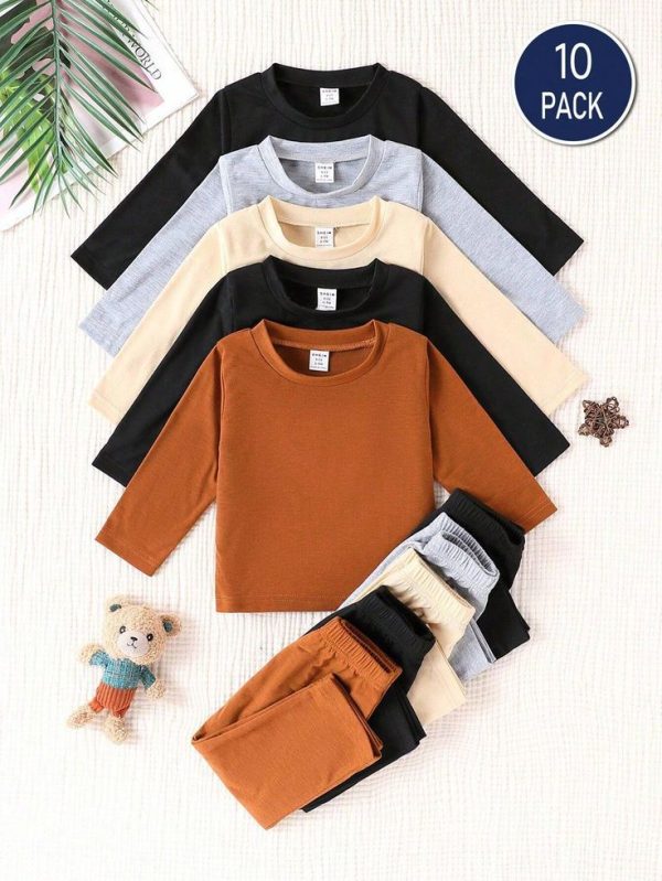 Baby Unisex Casual Classic T-Shirt Sets