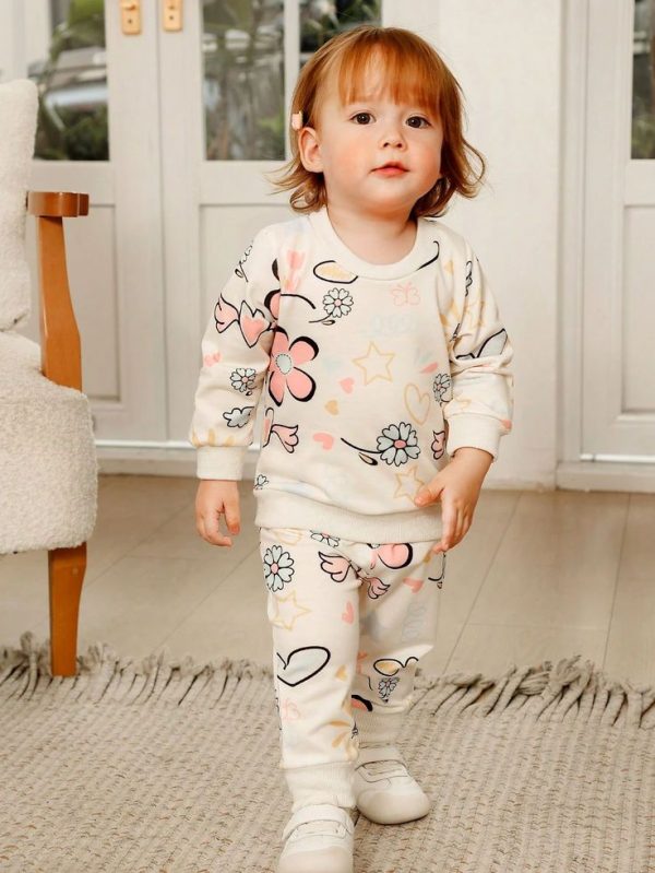 Baby Girls Sweatshirt With Pants Set