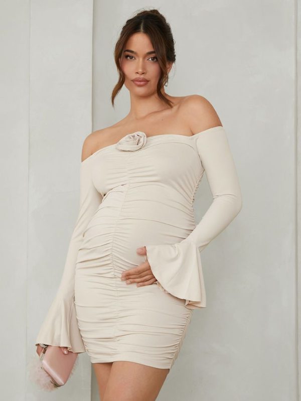 Off-Shoulder Long Sleeve  Dress