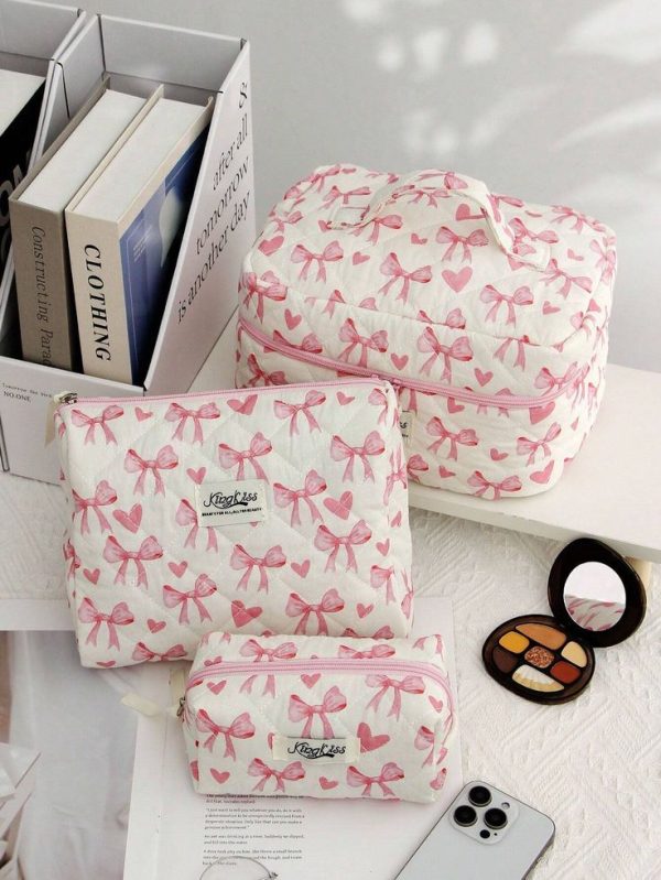 Bowknot Pattern Makeup Bag
