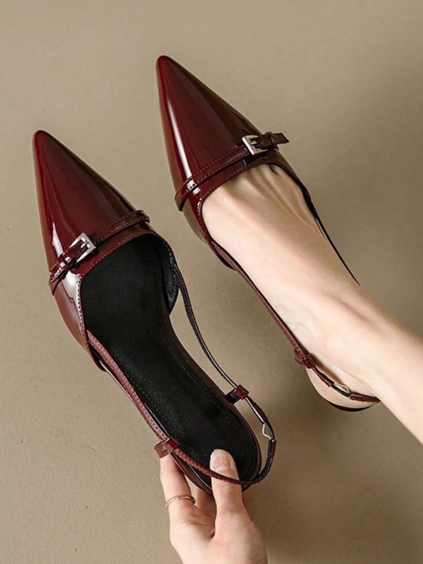 Patent Leather Pointed Toe High Heel Shoes