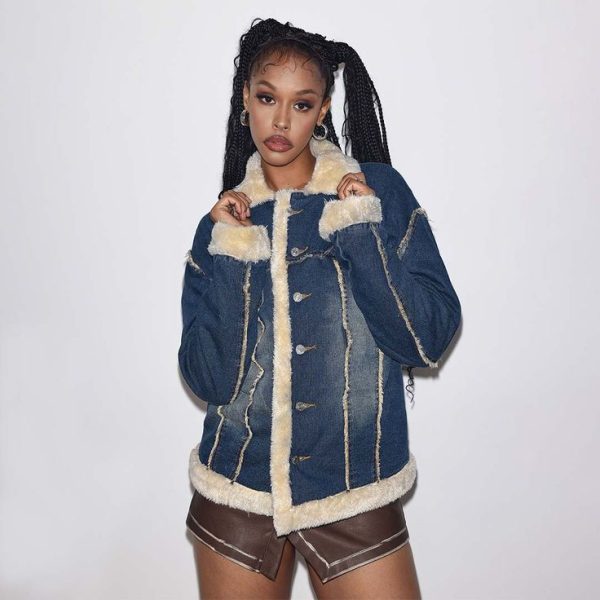 Patchwork Simple Casual Denim Jacket