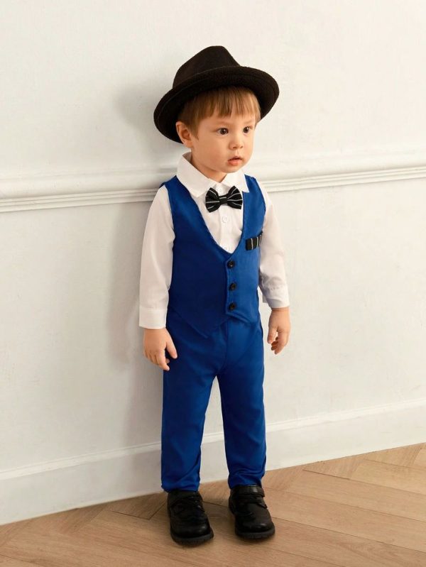Shirt + Vest + Pants Without Belt Loop