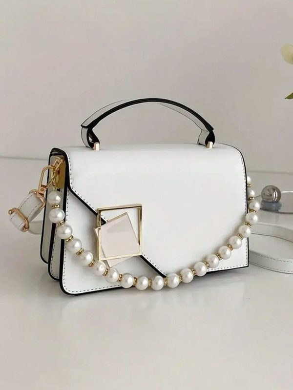Mini Woven Chain Decorated Crossbody Bag