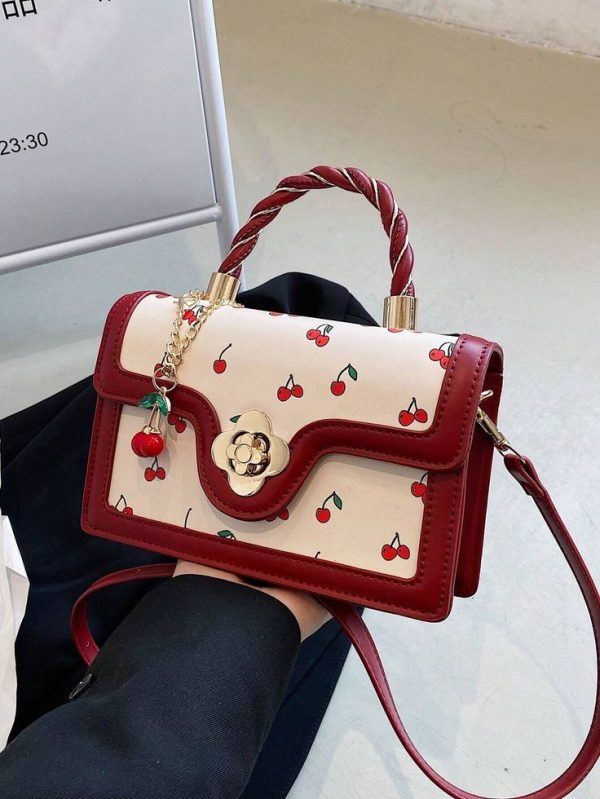 Cute Cherry Printed Shoulder Bag