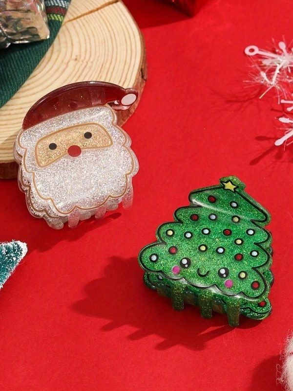 Christmas Hair Claw Clips