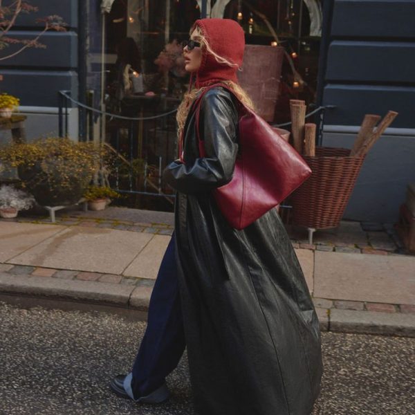 Oversized PU Trench Coat