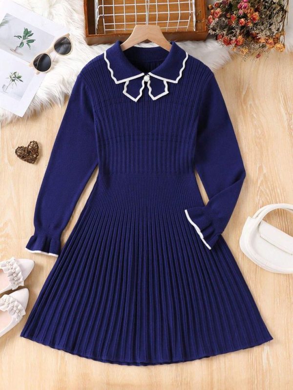 Tween Girls Thick Knit Sweater Dress