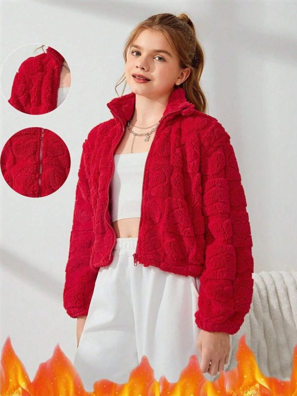Jacquard Plush Short Jacket