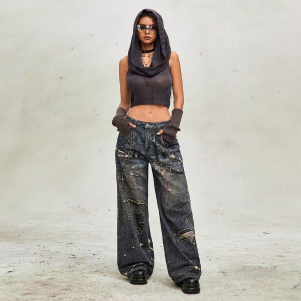 Relaxed Wide Leg Jeans
