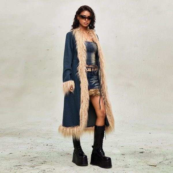 Cinched Waist Long Jacket