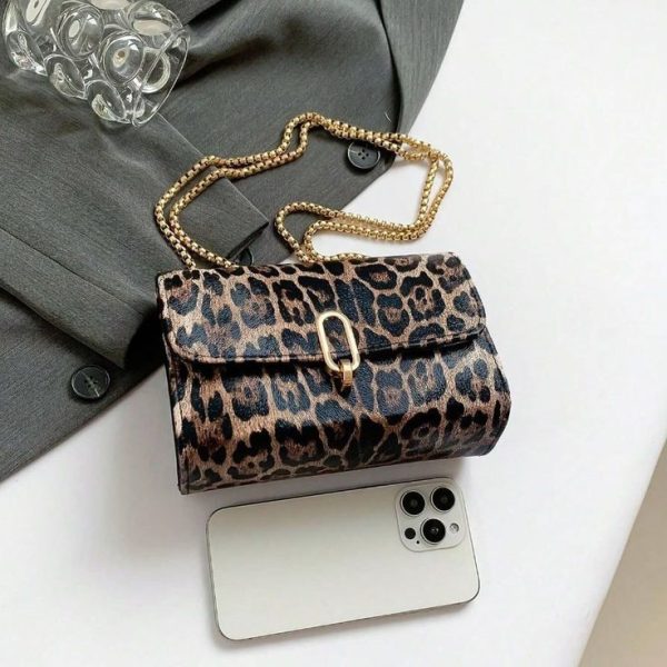 Metal Double Chain Shoulder Bag