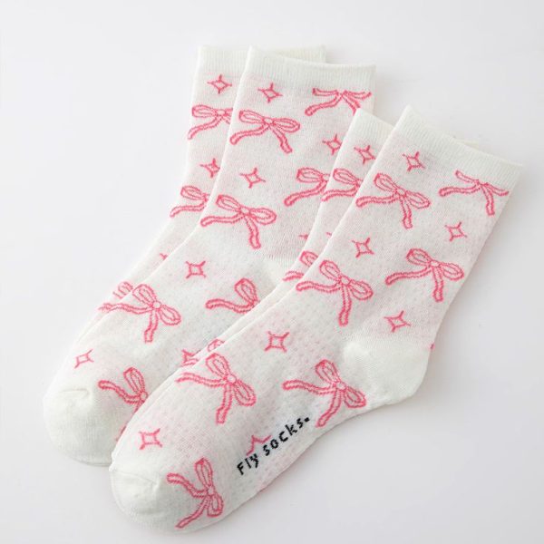 Cute Bow Pattern Mid-Calf Socks