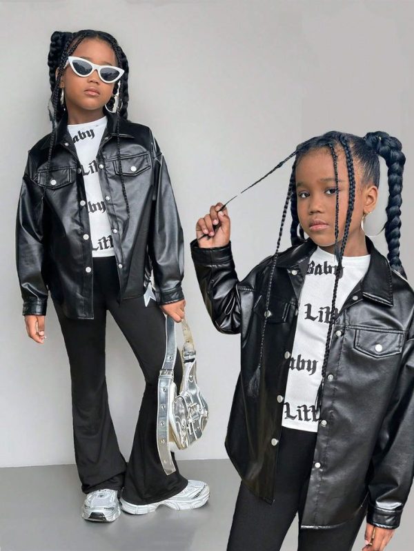 PU Leather Long Shacket
