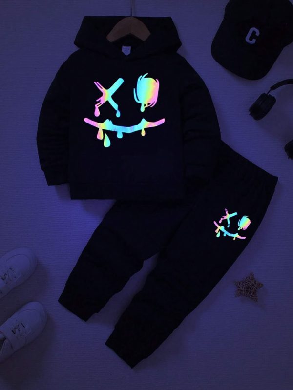 SHEIN 2pcs Autumn Winter Sports Set For Young Boys