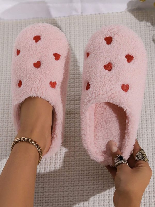 Women's Cute Pink House Slippers Lightweight Scuffs, Indoor Non-slip Bottom Slippers