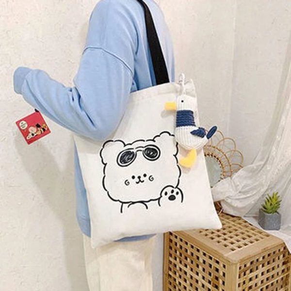1pc Single Shoulder Bag, Tote Bag, Durable & Reusable For Womens Travel