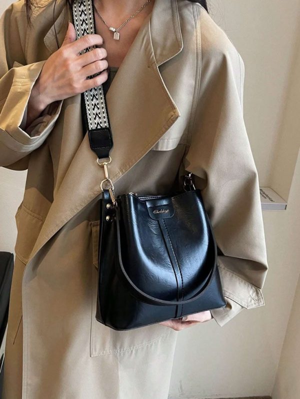 Trendy Bucket Bag For Women, New Design With Wide Strap
