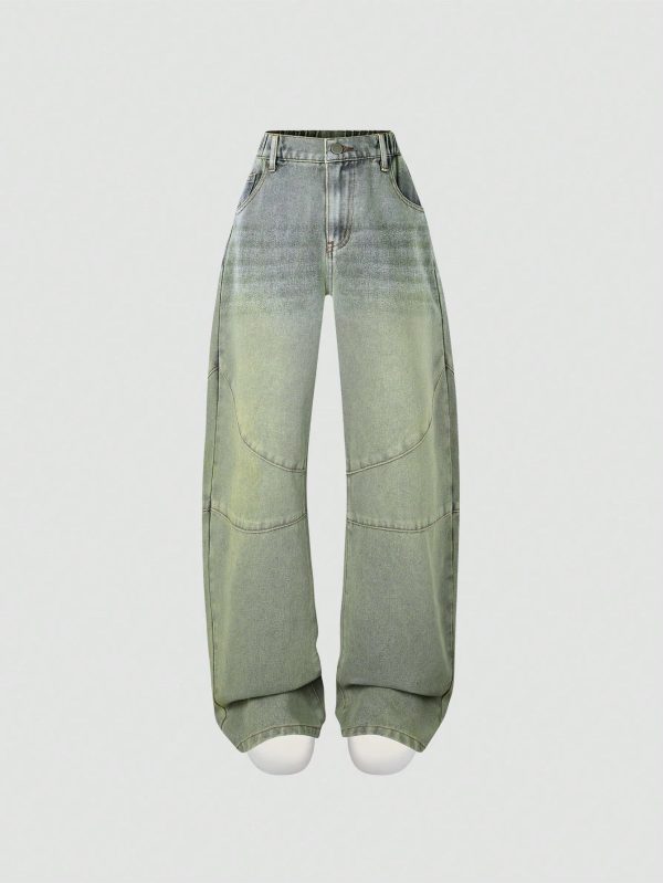 Casual Fashionable Loose Fitting Boyfriend Style Straight Leg Jeans For Teenage Girls