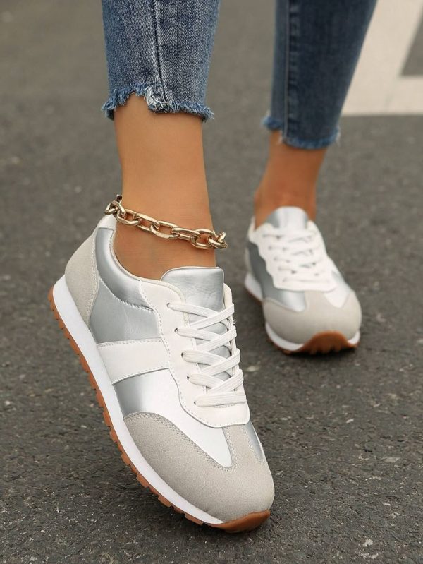 Women's Thick-Soled Athletic Shoes, Low-Cut Walking Shoes