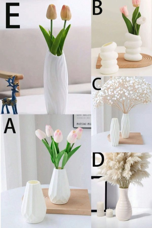 1pc Plastic Flower Vase Pot Simulation Flower Container