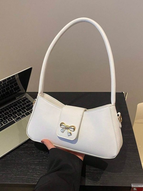 New Simple Style Bow Knot Decorated Shoulder Bag