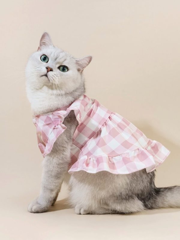 PETSIN 1pc Plaid Print Pet Dress