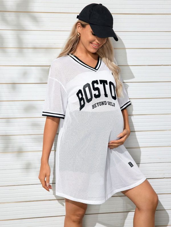 SHEIN Maternity Outdoor Street Style Light Sports Short Dress