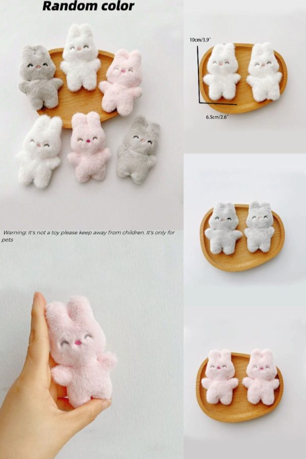 Random Color Rabbit Design Pet Plush Toy