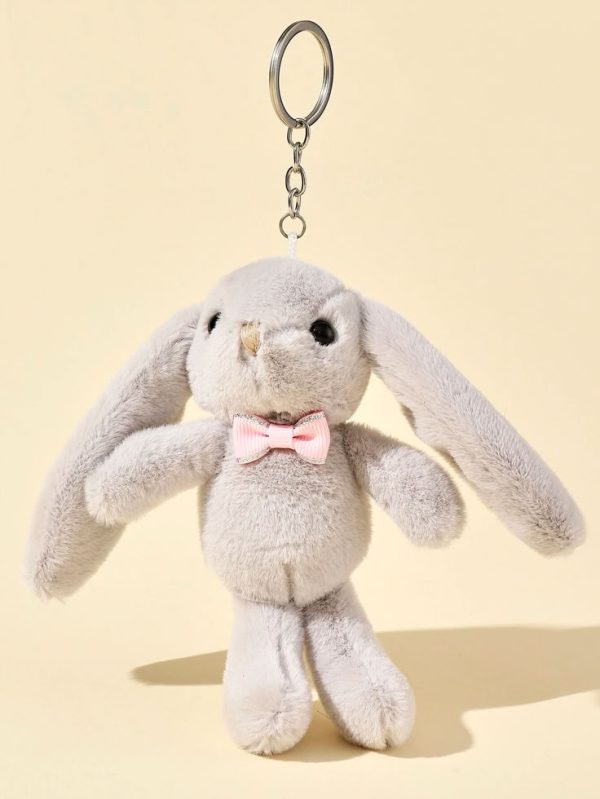 Cute Long-eared Bunny Plush Keychain