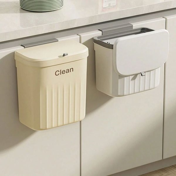 Wall-Mounted Simple Kitchen Trash Can For Home Bathroom,Foldable, Large Capacity, Waterproof