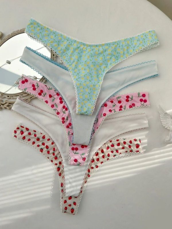 5pack Lace Trim Panty