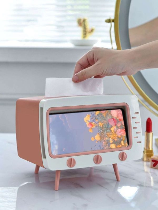 TV Design Multifunctional Phone Holder With Tissue Box