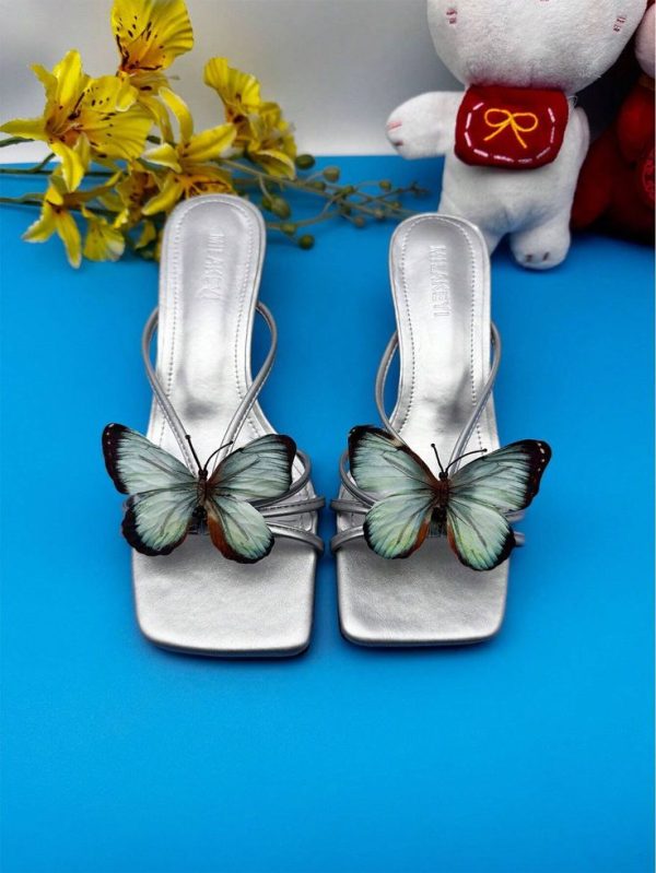 New Detachable Super Fairy Round Tail Simulation Butterfly Sandal