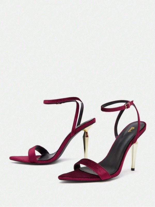 CUCCOO SZL Women Buckle Decor Stiletto Heeled Sandals