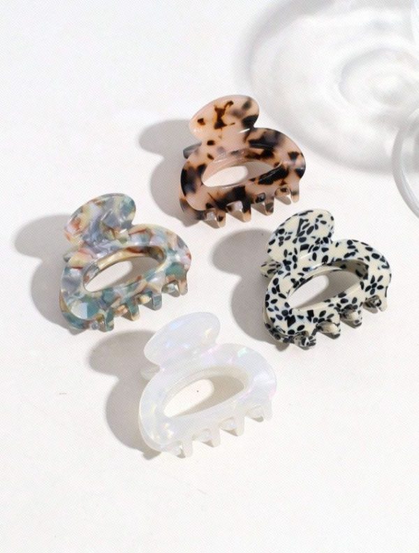 4pcs Acetic Acid Small Hair Claw Clips Street
