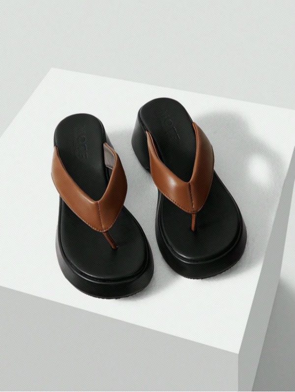 MOTF PREMIUM TOE POST WEDGE HEEL PLATFORM SANDALS VACATION SHOES SUMMER SALE