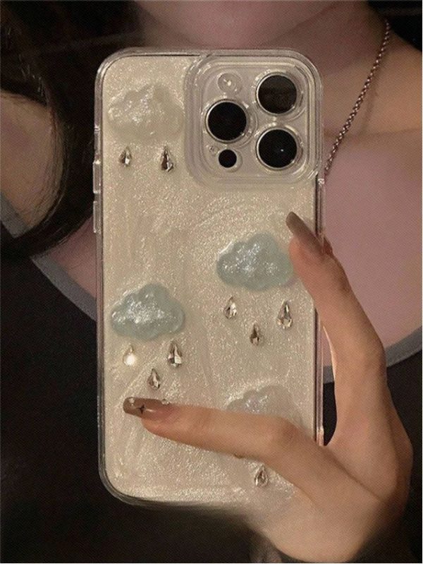 Ins Style Crystal Cloud Design Phone Case