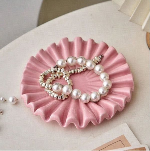 1pc Creative Tutu Skirt Inspired Tray, Multifunctional Storage Organizer With Style, Round