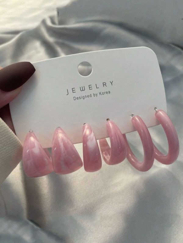 6pcs/set Minimalist Hoop Earrings